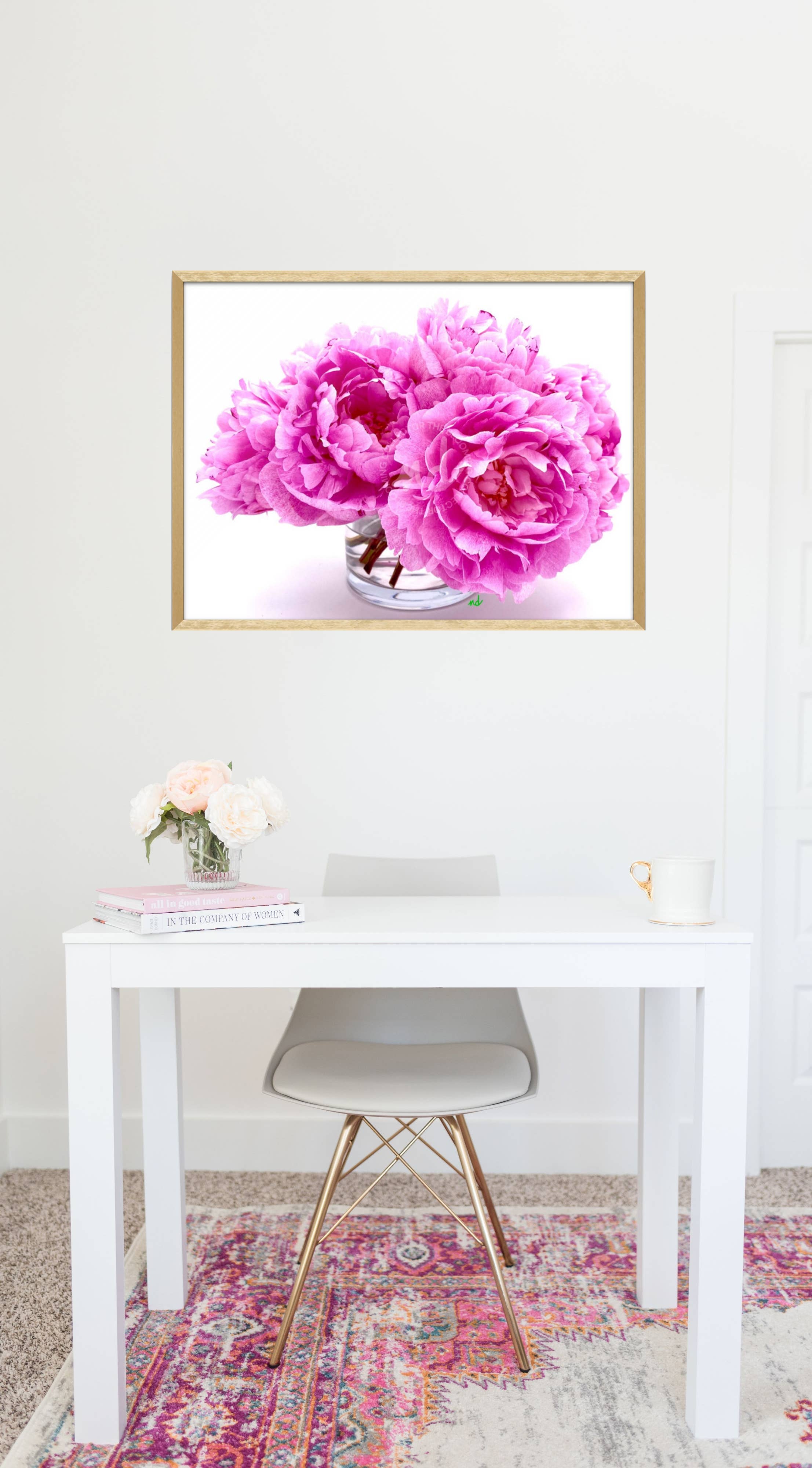 The Blooming Collector - Wholesale Everyday Greeting Card - "Sei Fiori" Pink Peonies Single Card2