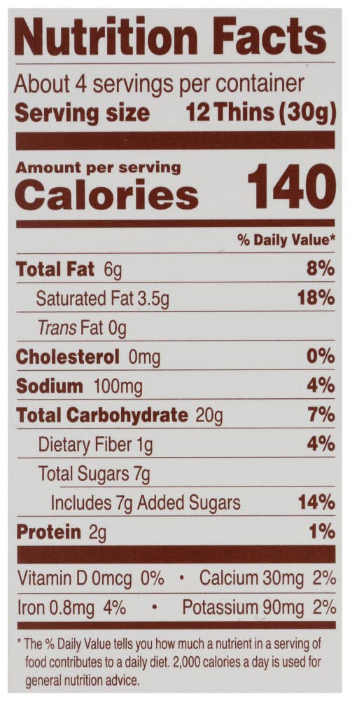 KeHE Distributors, LLC - Wholesale Chips - Simple Mills Sweet Thins Honey Cinnamon 4.25 oz5