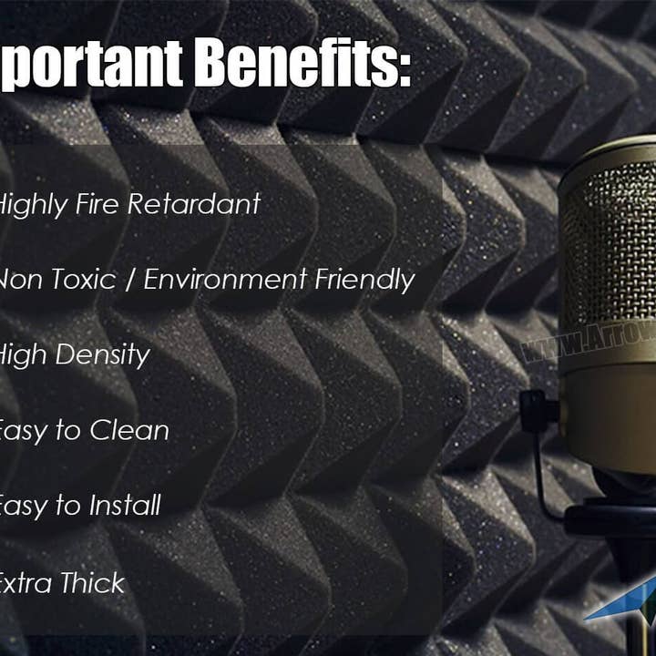 Arrow Zoom Limited – wholesale Music accessory – Pyramid Acoustic Foam Baby Blue x Black KK10347