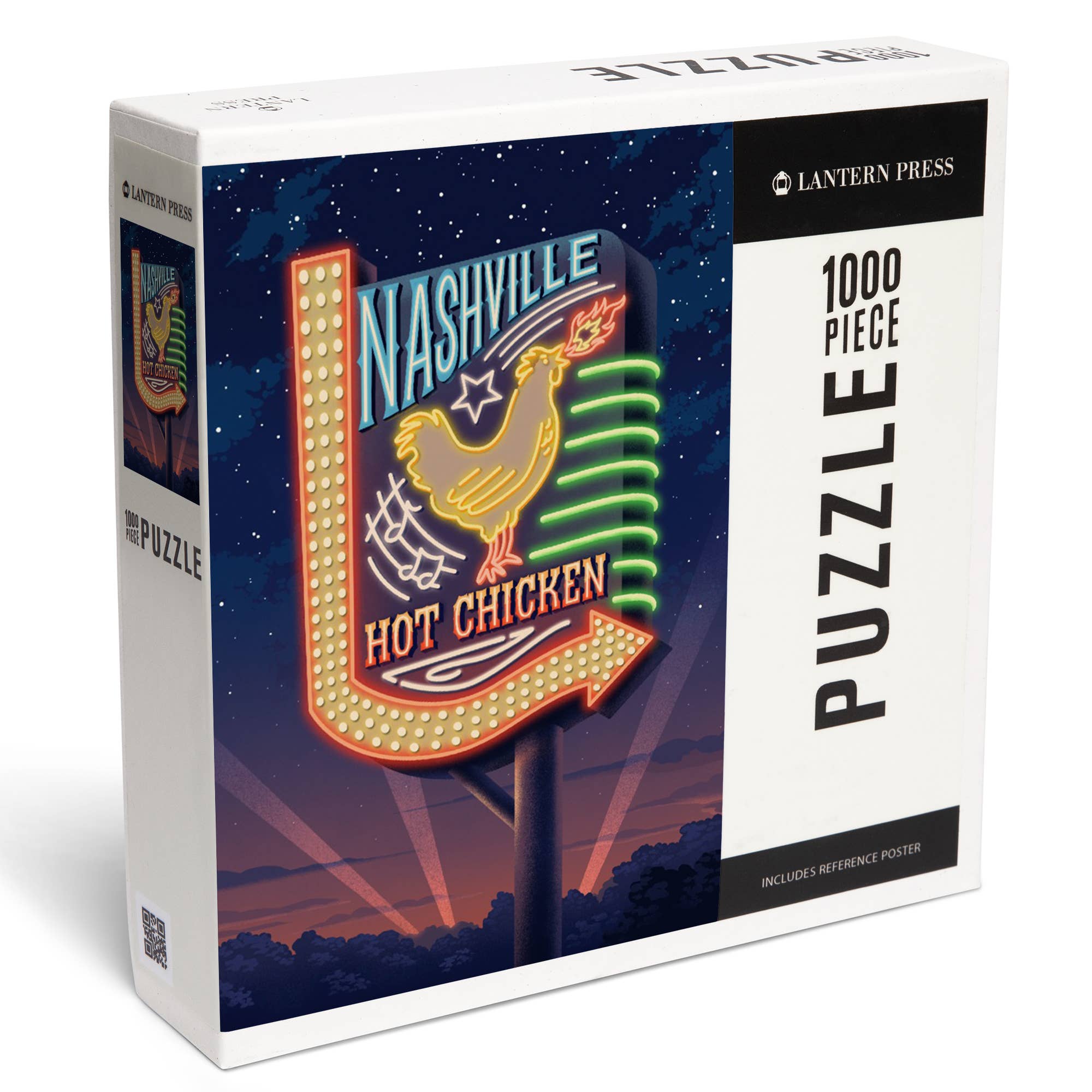 Lantern Press - Vendita all'ingrosso Puzzle - Adulti - Puzzle da 1000 pezzi Nashville Tennessee Litografia Pollo Piccante0