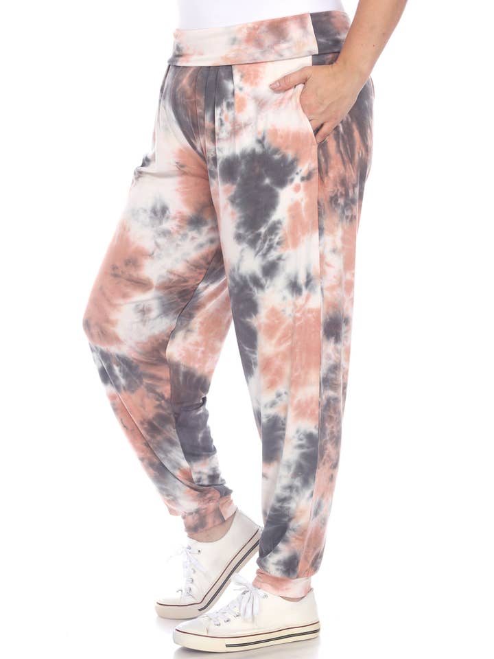 WHITE MARK - Vendita all'ingrosso Pantalone - Donna - PANTALONI HAREM TIE DYE - TAGLIE FORTI10