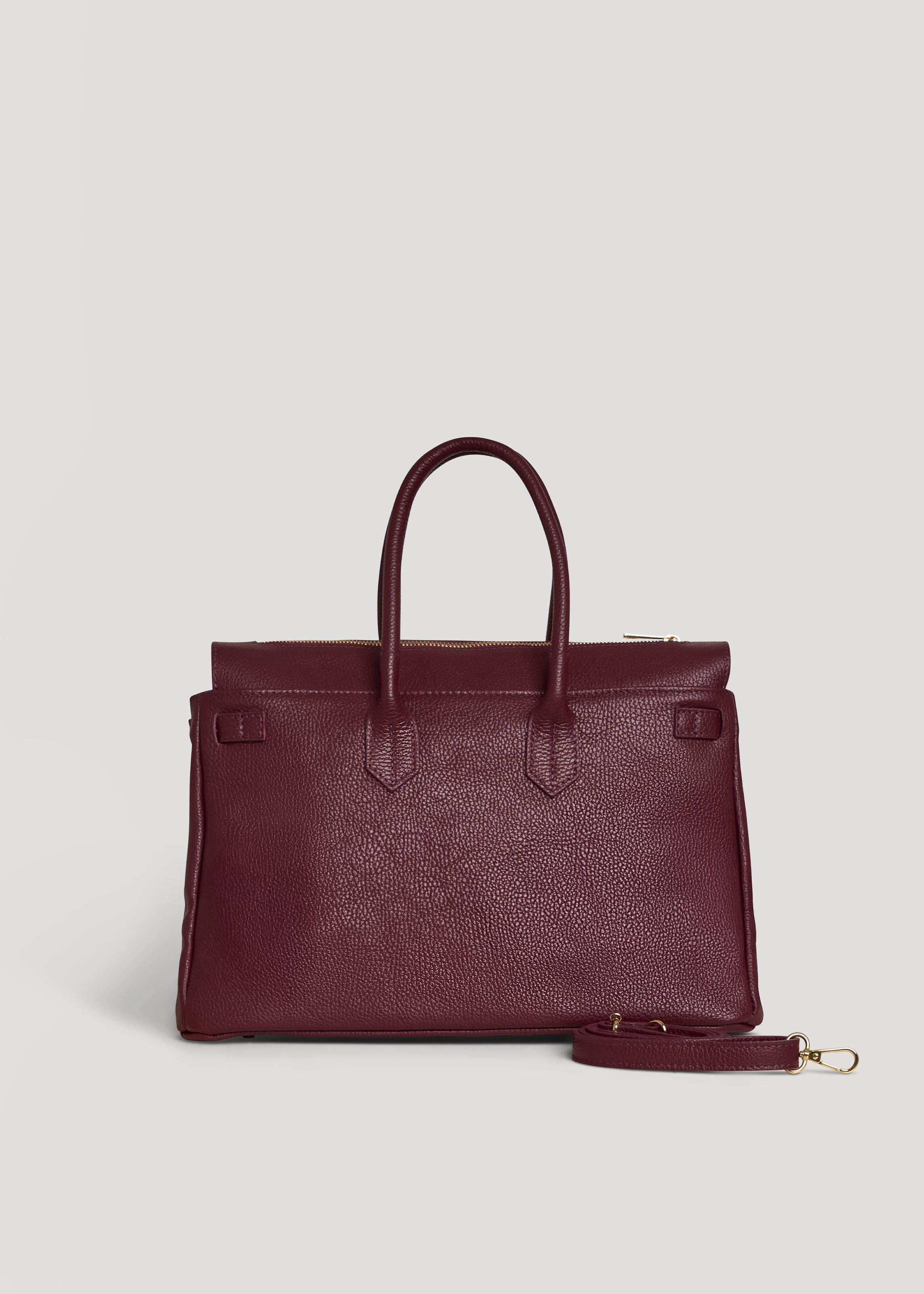 Prestige Milano – Engroshandel Tote bag - Dame – Elizabeth taske i bordeaux Togo-læder3