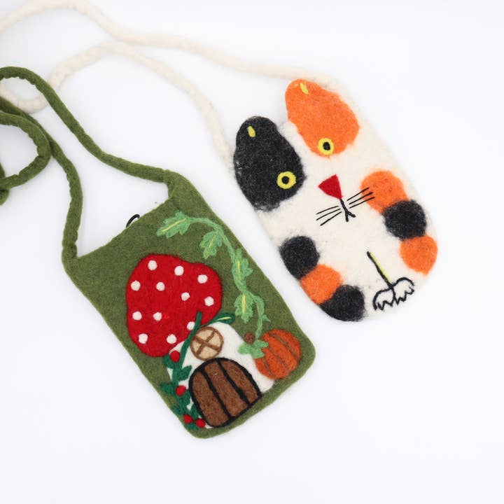 Sparkle Being - Wholesale Crossbody bag – Women's - Wool Felt Crossbody Bags – Mushroom Cottage & Calico Cat2