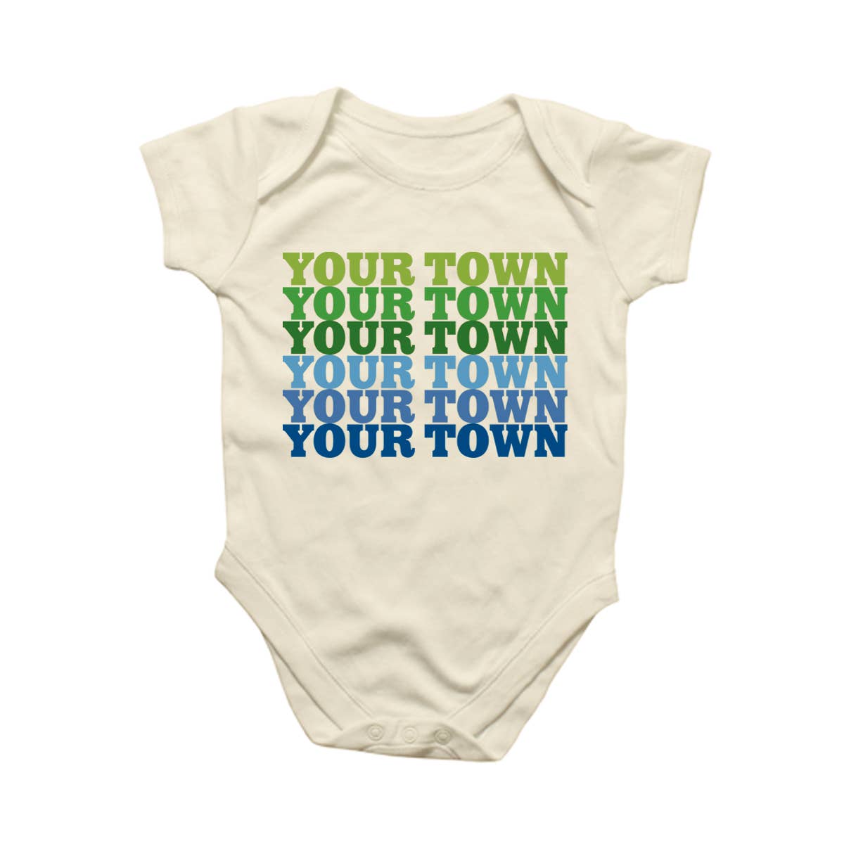 Rock Scissor Paper - Wholesale Bodysuit (Non-Footed) - Baby - Personalized City Baby Bodysuit - Supergraphics Repeat name 3
