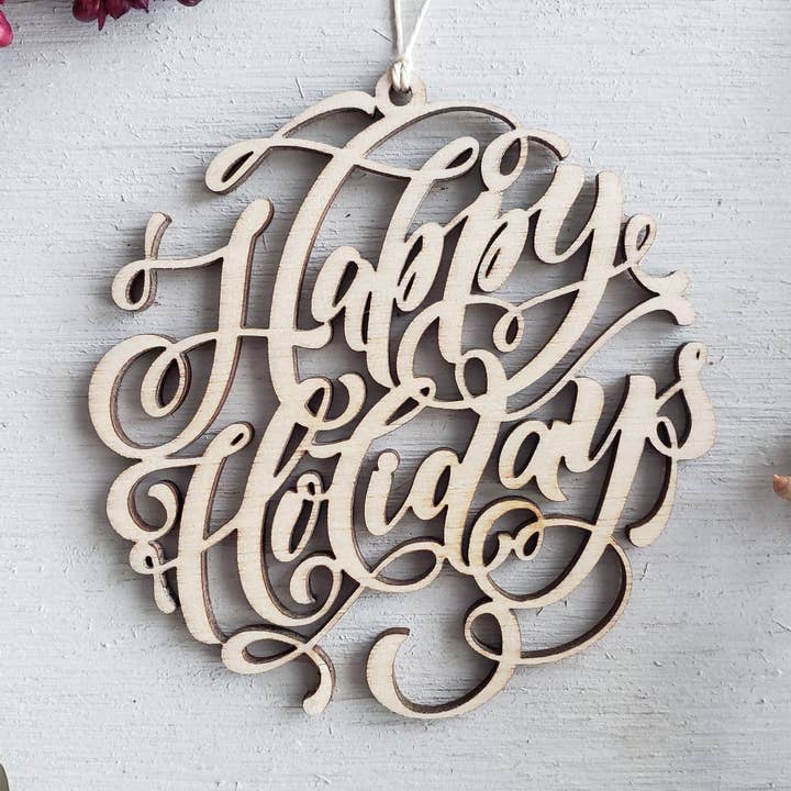 Happy Holidays Weihnachtsverzierung für den Großhandel von Rose and Peddle