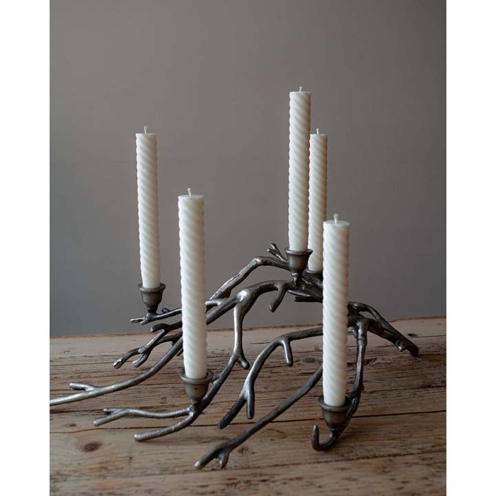 Silke-Amsterdam - Vente Bougies/bougeoirs coniques - Duo de bougies spirales coniques (Turquoise Treasure) | Bougies coniques2