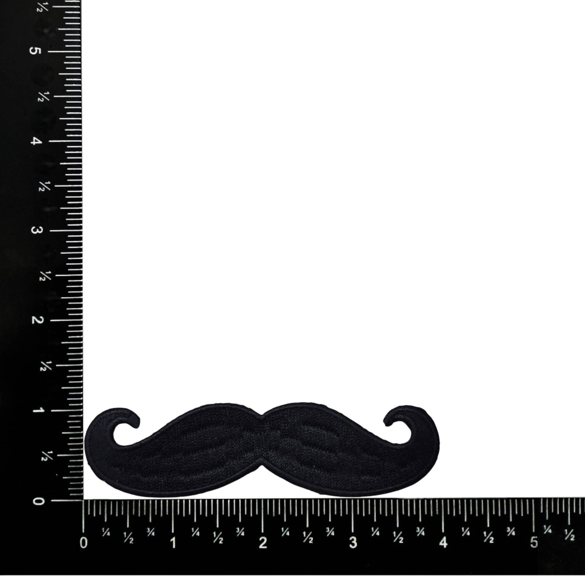 Wholesale Applique – wholesale Patch – Black Mustache - Hipster - Embroidered  Iron on Patch1
