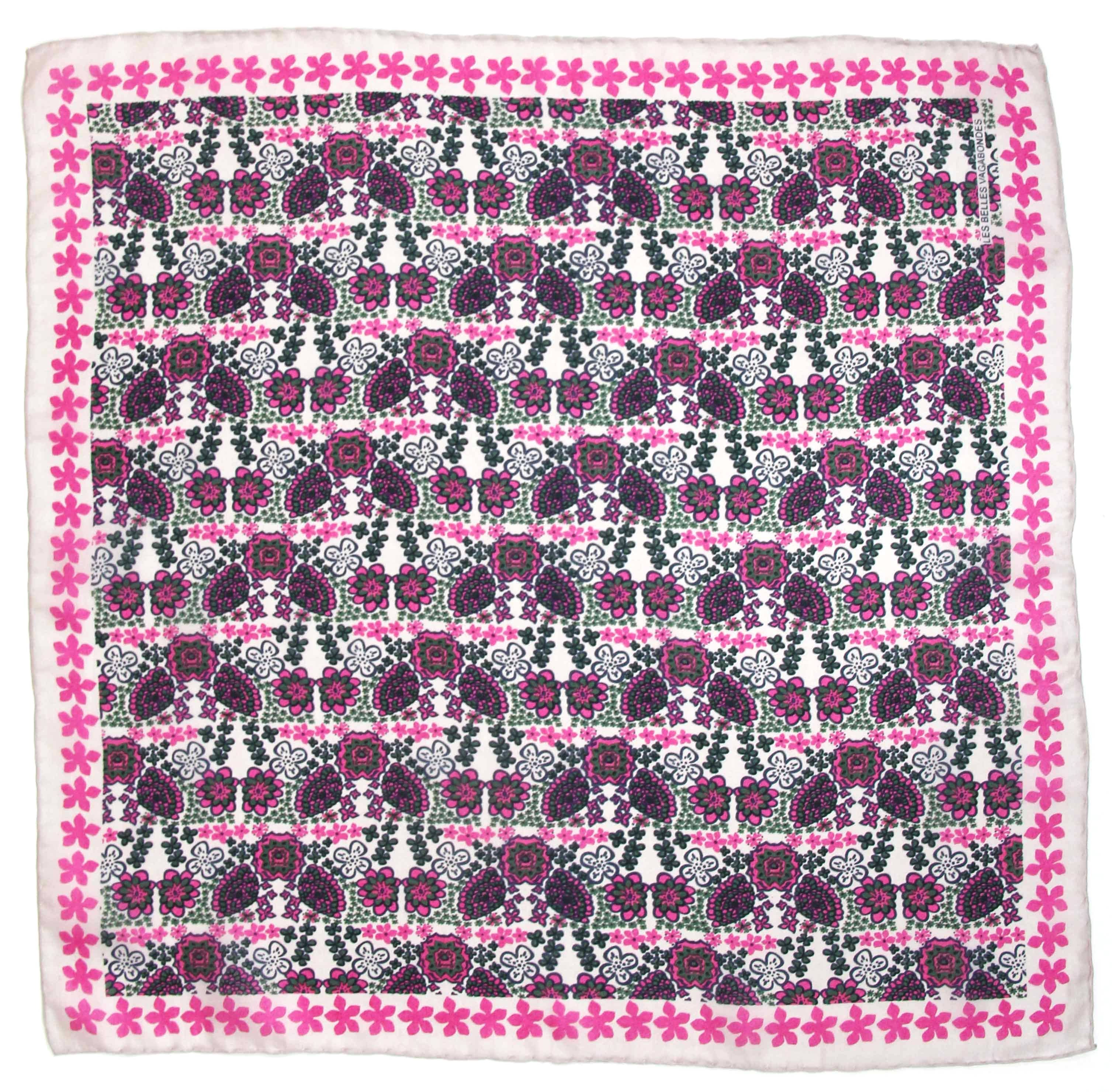 Les Belles Vagabondes – Großhandel Kopftuch – Damen – Mini Karibik Fuchsia1