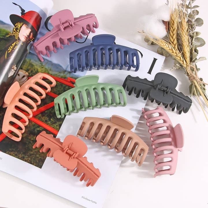 4.3" Matte PS Plastic Hair Claw Clip, Strong Hold_CWAHA08207 for wholesale by ACCITY
