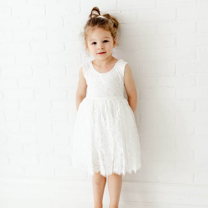The Lauren Dress - White for wholesale by Nicolette's Couture