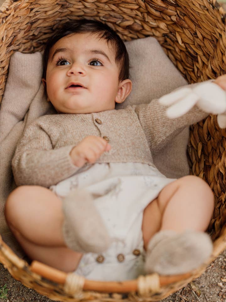 Woodland animals long-sleeved shortie | BUNNY AND FRIENDS for wholesale by Wedoble: sustainable children's fashion