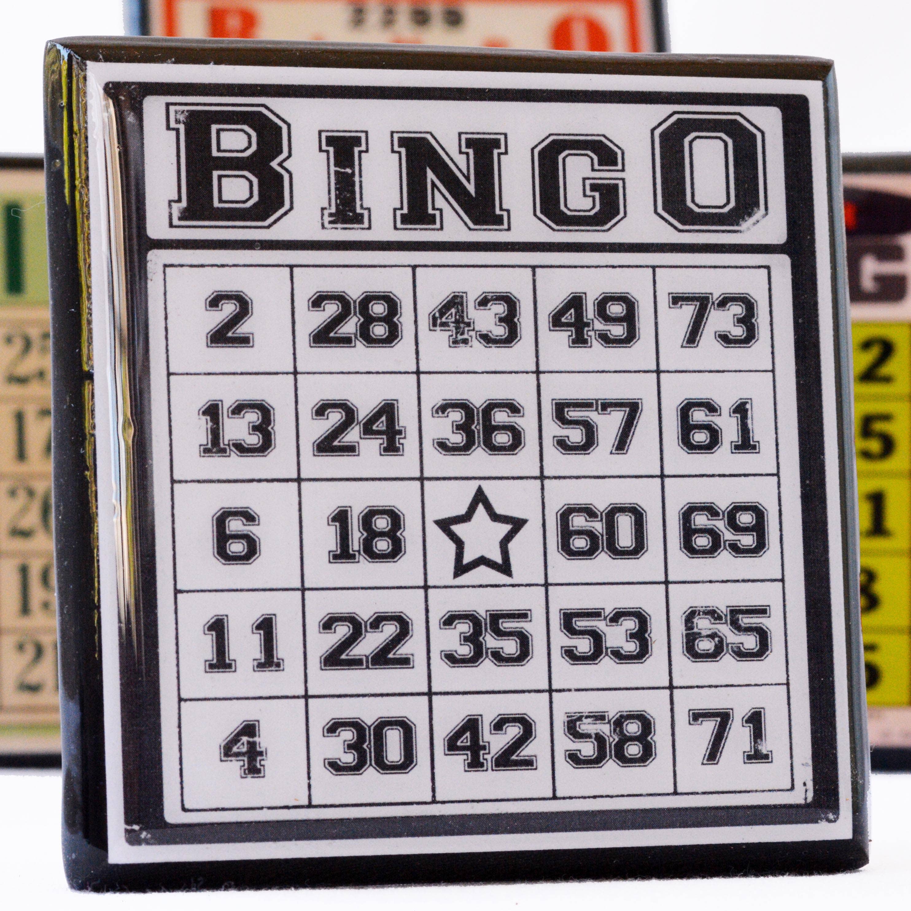 Cheltenham Road - Wholesale Coasters - Bingo!  Vintage Bingo Card Coaster Set4