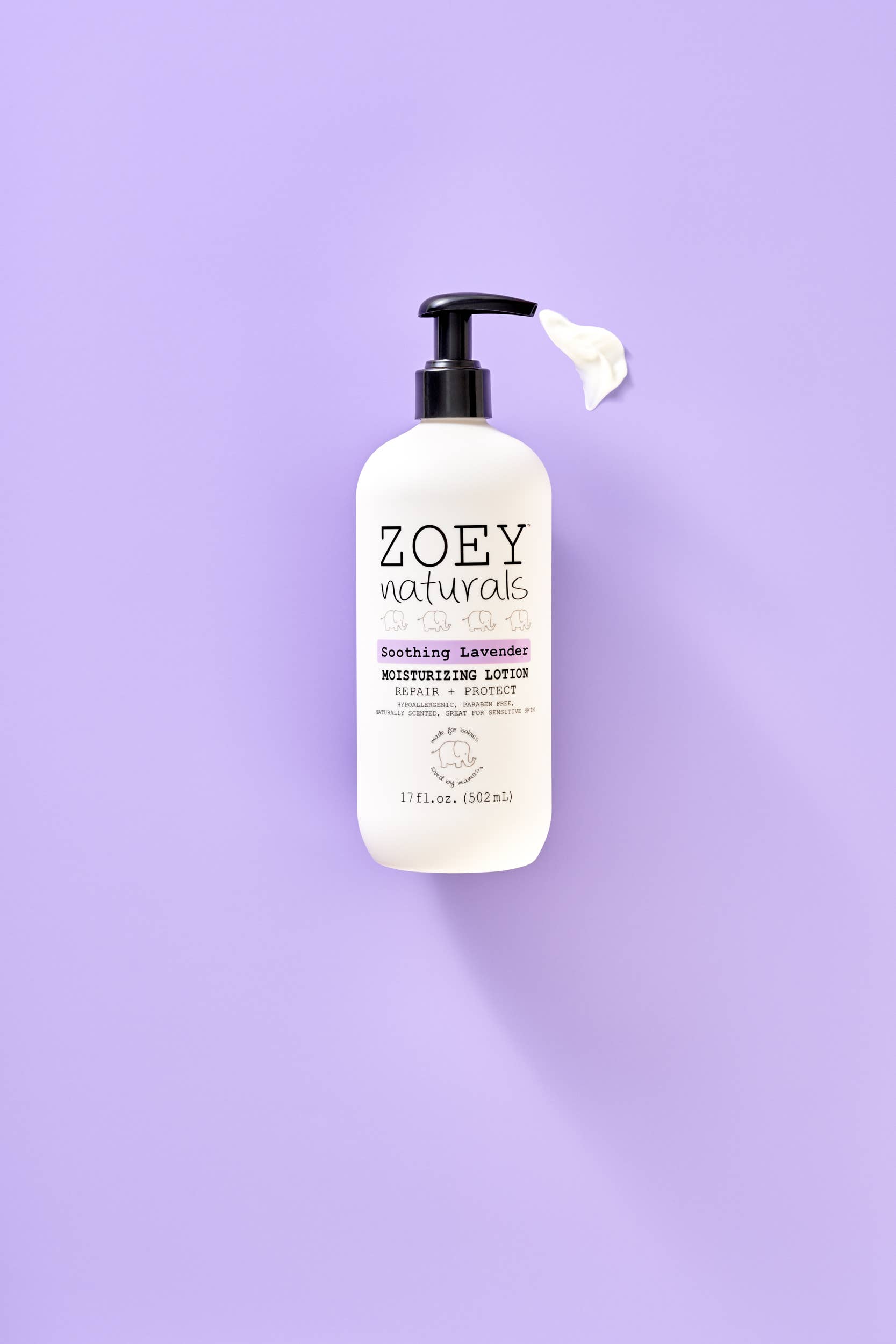 Zoey Naturals - Wholesale Body Cream/Lotion - Baby - Soothing Lavender Moisturizing Lotion - 17oz8