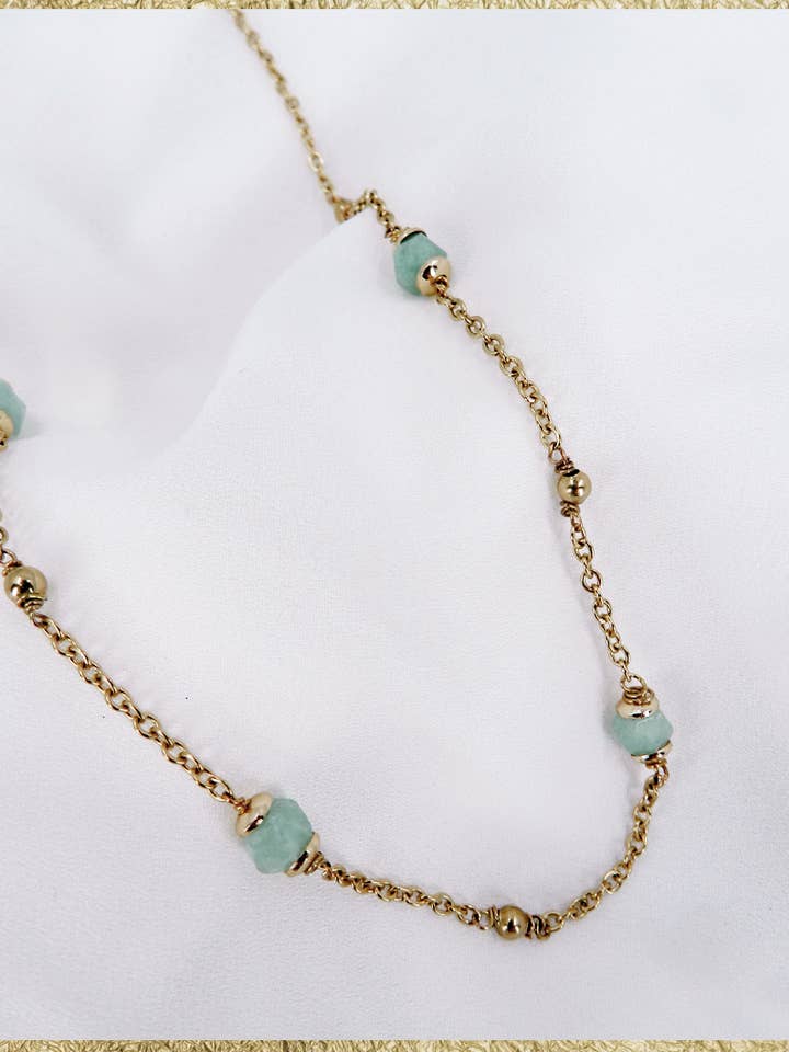 Collar de piedra de jade de Alabama para venta al por mayor de JOORN PARIS BIJOUX