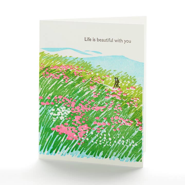 Ilee Papergoods - Wholesale Love Card - Life is Beautiful with You A2 Notecard0