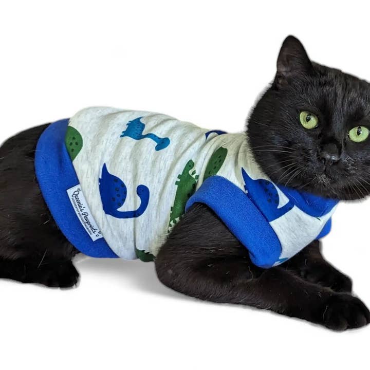 Cosy Feline Jumper - Dinosaur for wholesale by Queenie's Pawprints