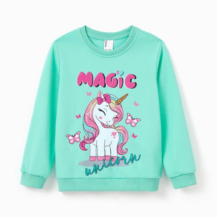 Magical Unicorn Graphic Sweatshirt for Girls for wholesale by PatPat