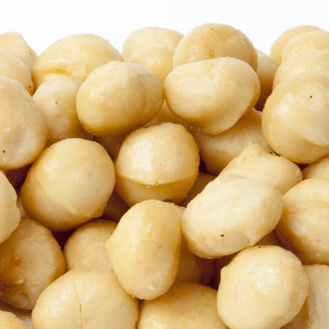 Mahina Mele Farm - Vendita all'ingrosso Frutta secca - Noci di Macadamia - Non salate biologiche Izzie Macs! Noci di Macadamia - Non salate