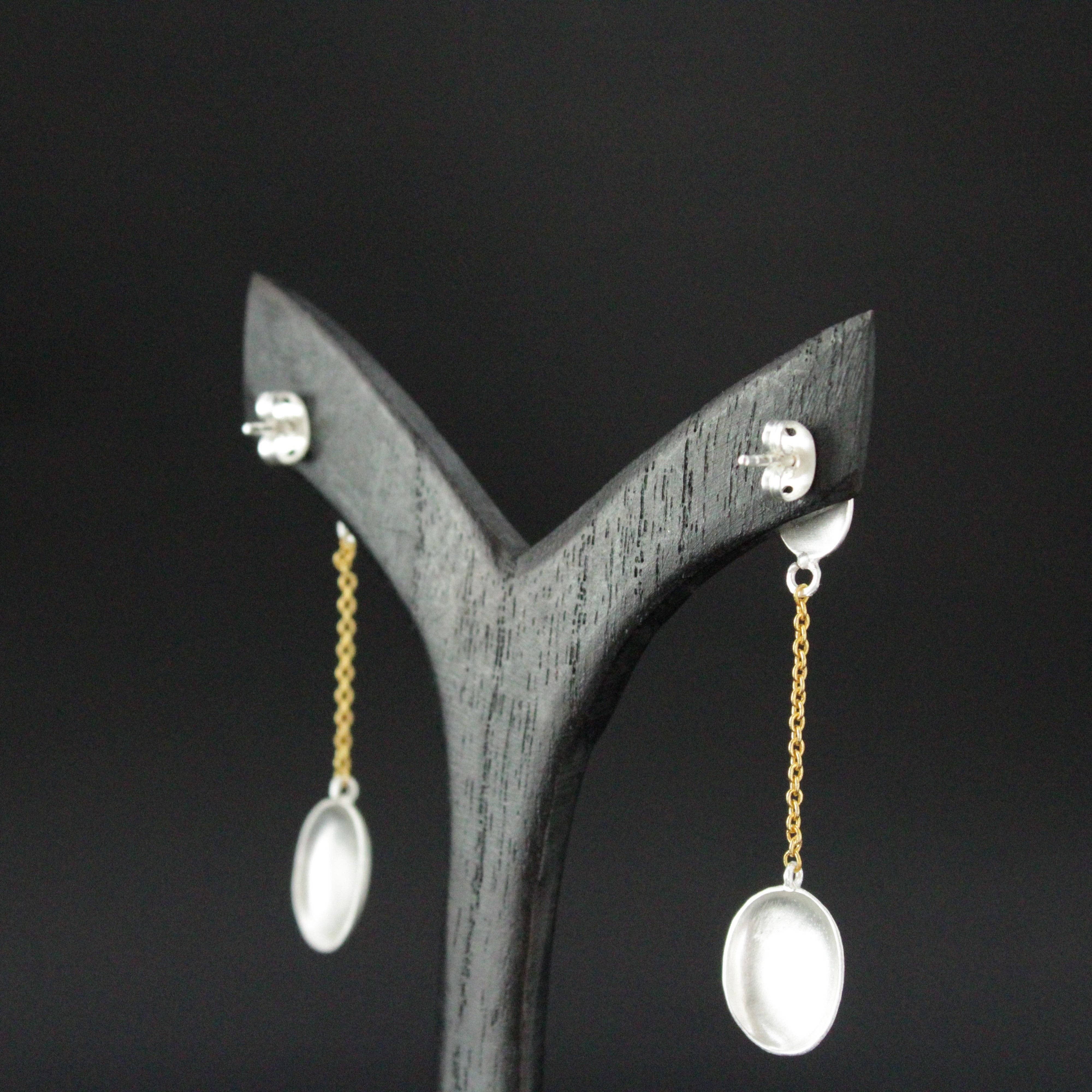 LA MAR - Vendita all'ingrosso Orecchini pendenti - Orecchini HORTA placcati in oro e argento3