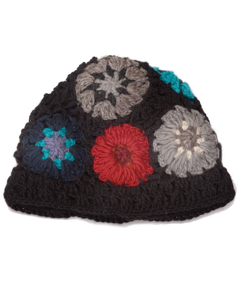 Zig Zag Asian Collection - Wholesale Beanie - Women's - Crochet Flower Beanie Hat6
