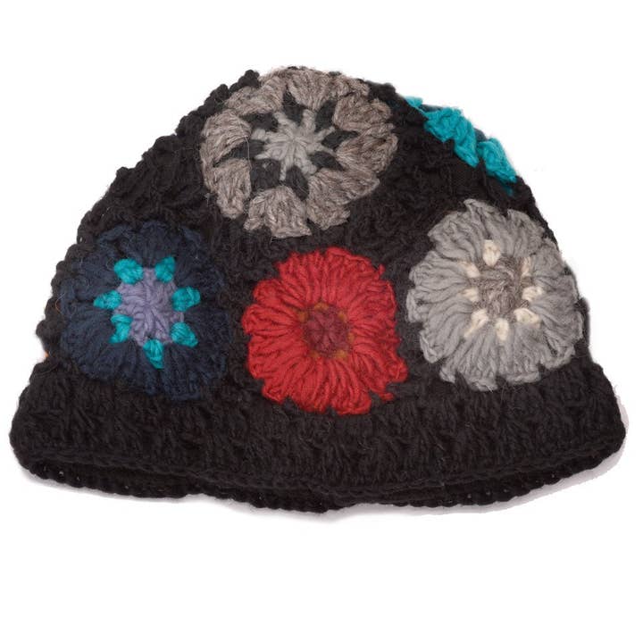 Zig Zag Asian Collection - Wholesale Beanie - Women's - Crochet Flower Beanie Hat6