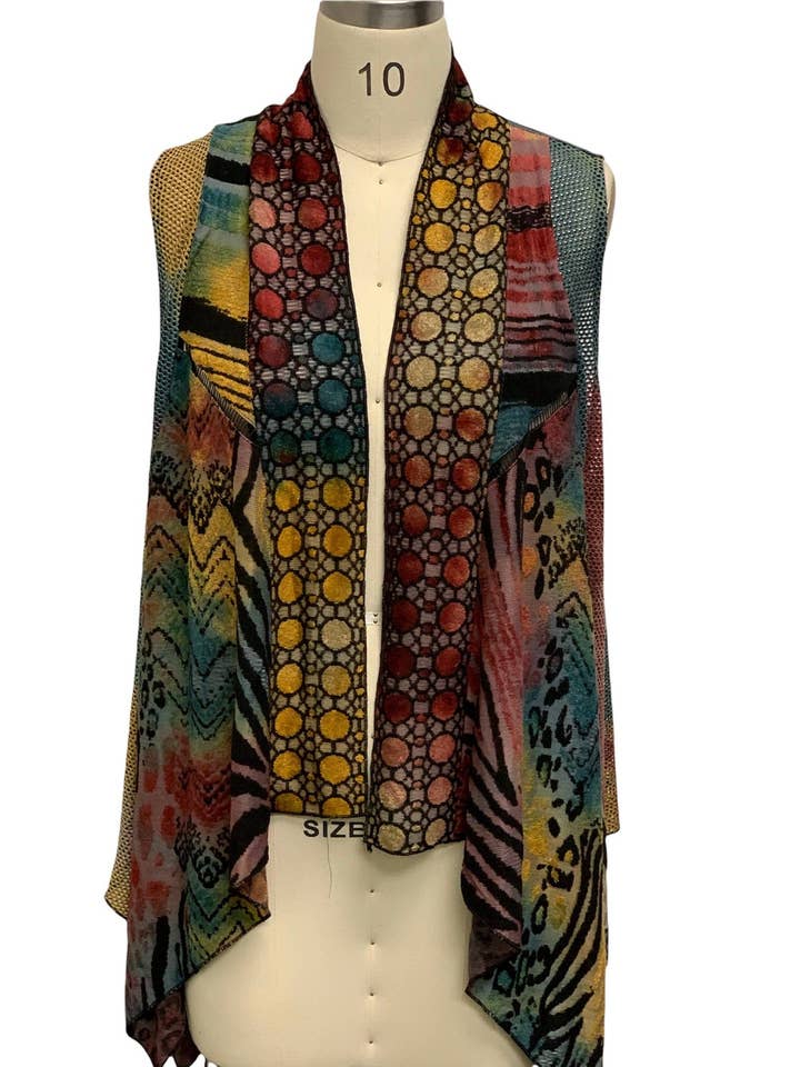 Jade Stone Lange Weste mit offener Vorderseite für Damen KV8221 für den Großhandel von Kamana