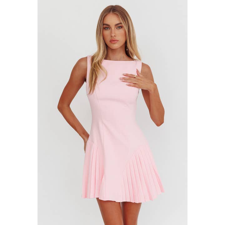 One and Only Collective - Wholesale Dress - Women's - BOAT NECKLINE MINI DRESS