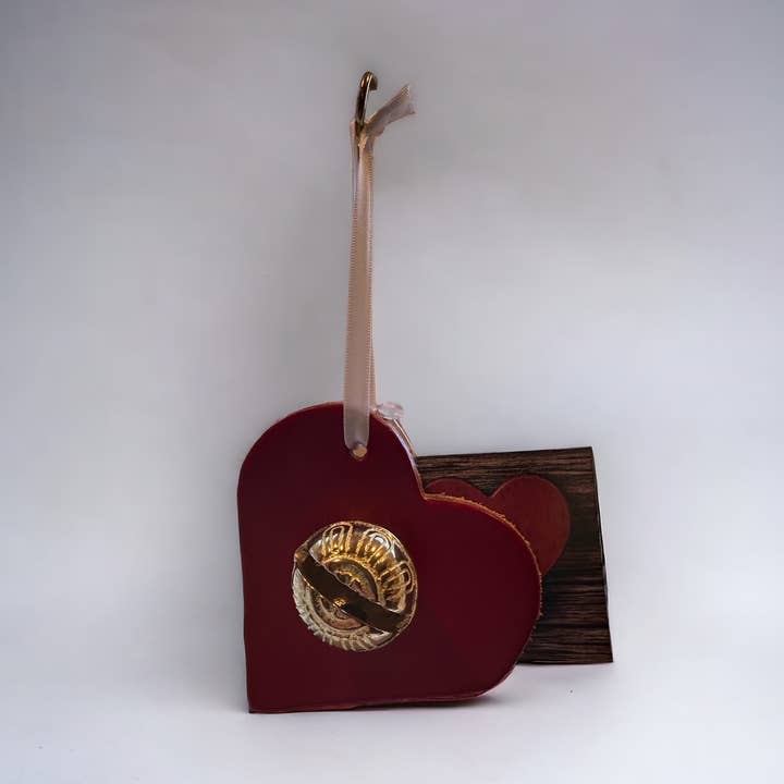 Heart Keepsake Bell with White Ribbon for wholesale by New England Bells