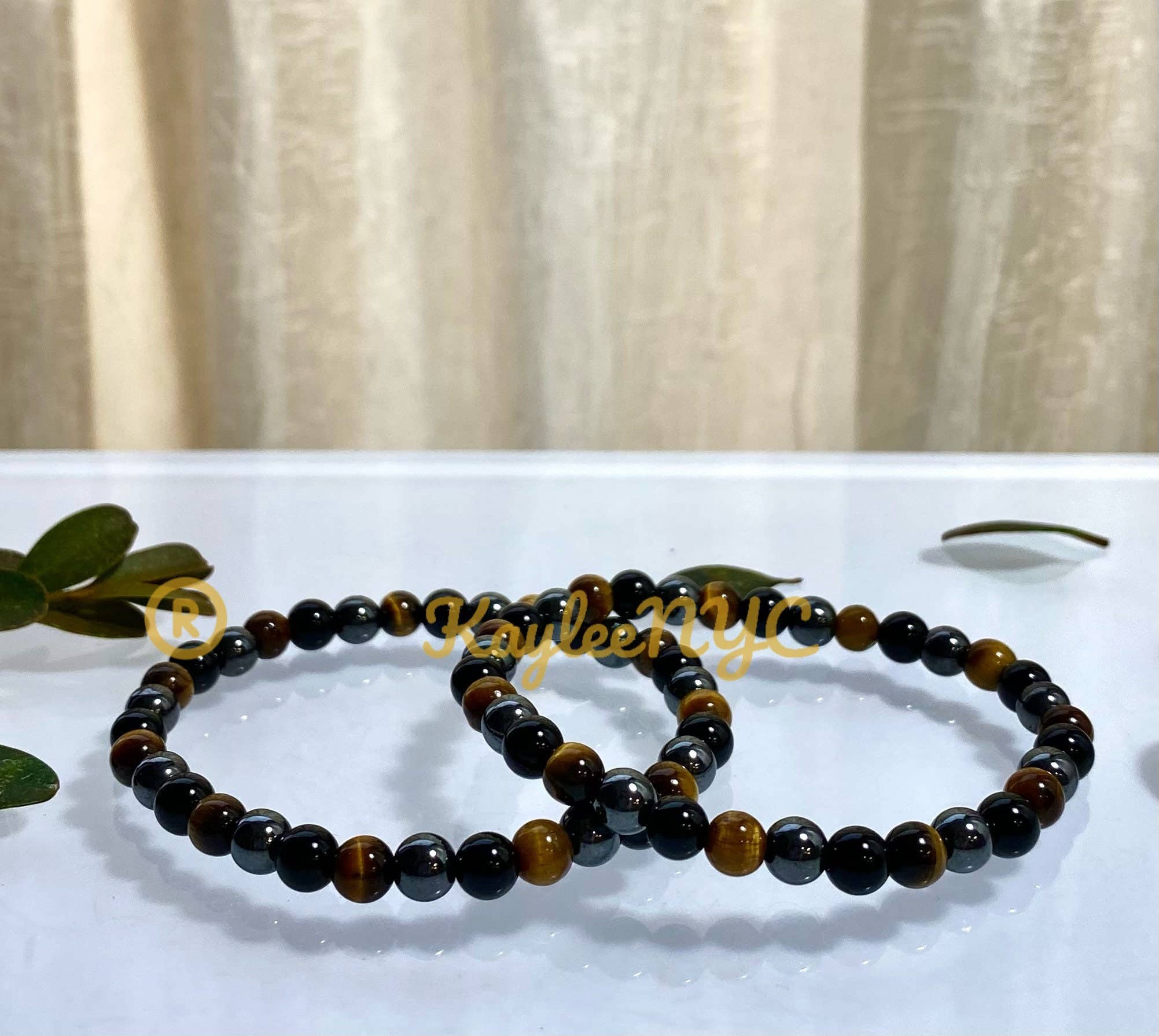 KayleeNYC – Engroshandel Perlearmbånd – 7,5" Beskyttelse 6mm Krystalarmbånd5