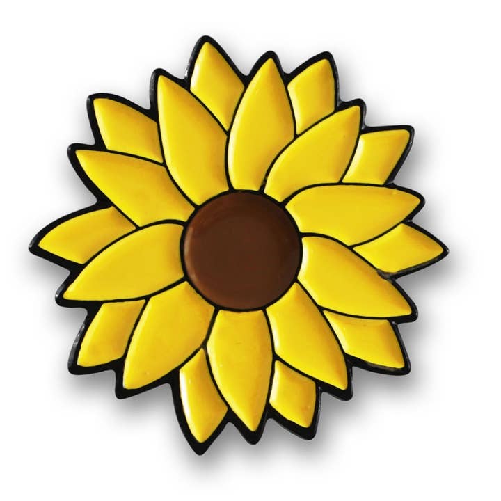 Gul solros Helianthus Lapel Pin för wholesale av WizardPins