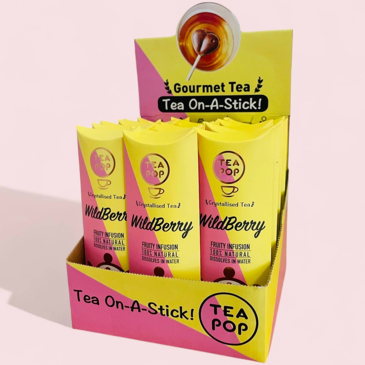Northern Tea Company - Wholesale Health/Detox Tea - WildBerry Punch Gourmet TEA on-a-stick! (20x stick tray)1