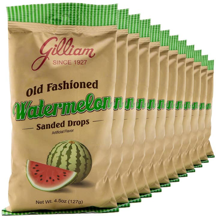 Gilliam Watermelon Drops 12st x 4,5oz voor wholesale door Quality Candy Company