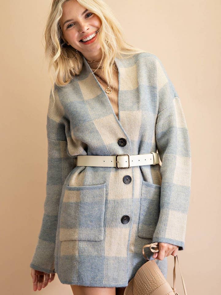 Soft Button Down Sweater Coat for wholesale by Olive & Leaf