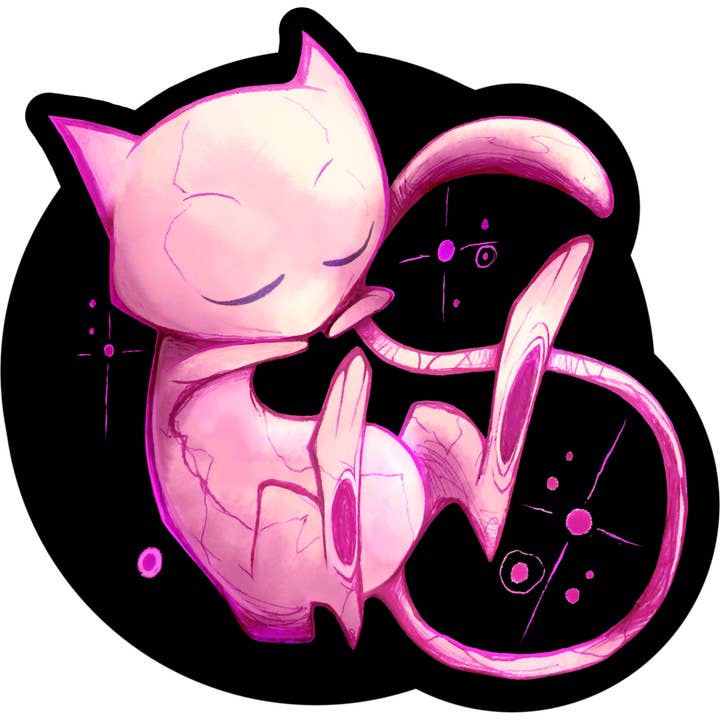Mew Sticker for wholesale by The Spooky Dinosaur