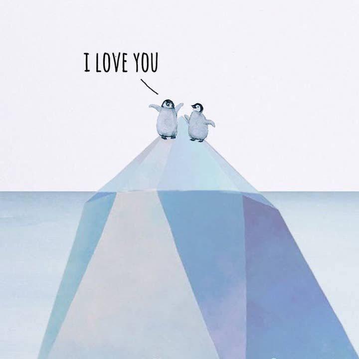 Liyana Studio - Wholesale Love Card - Penguin Iceberg Love - Funny Anniversary Card1