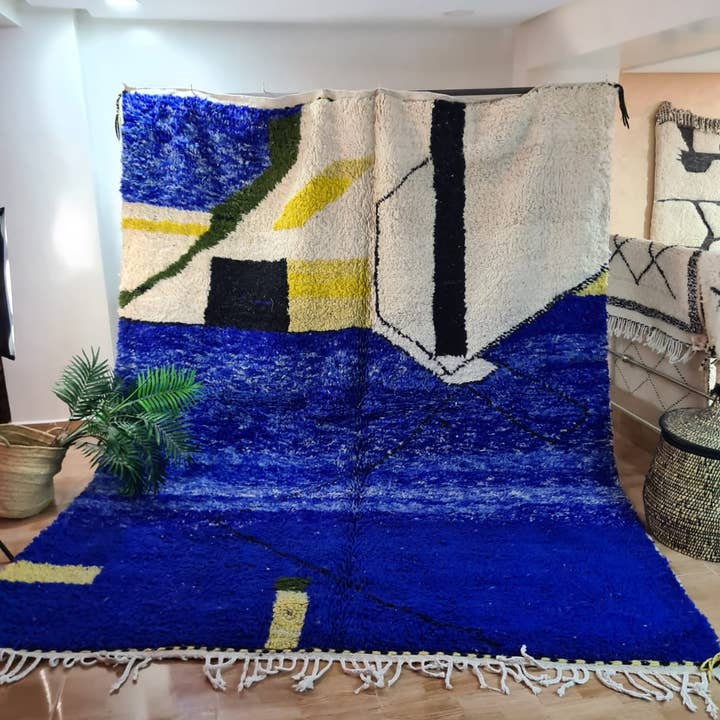 Tapis en laine Beni Ourain noué à la main authentique 200×300 cm 28 pour la vente par Maroccarpets Poufs and pillows wholesale +31648976894