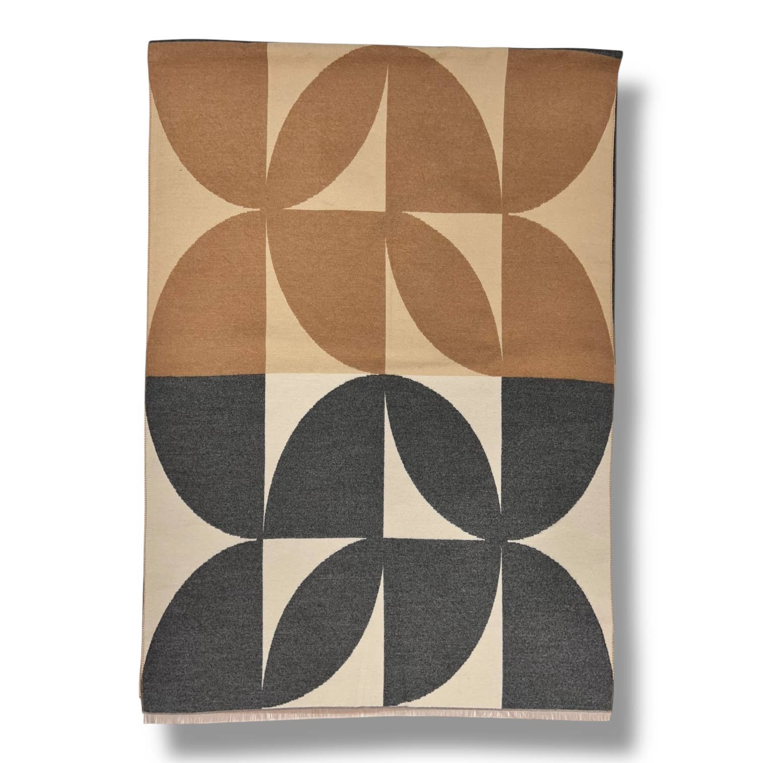 London Scarves - Wholesale Scarf - Women's - Retro print on cashmere blend scarf finished with fringes22