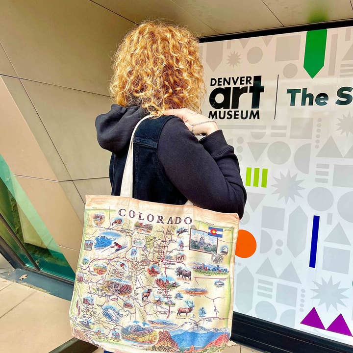 XPLORER MAPS - Wholesale Tote Bag - Unisex - Colorado State Map Canvas Tote Bag – Eco-Friendly & Durable1