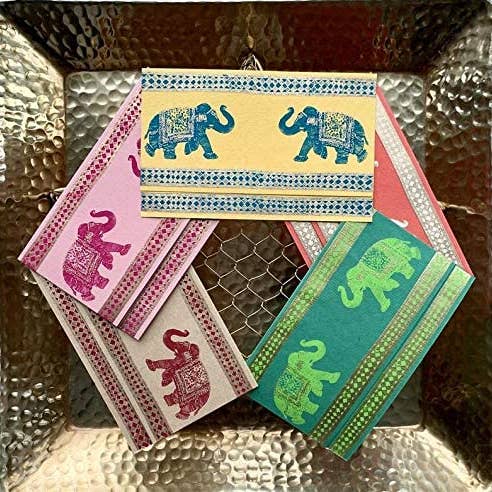 Wisdom Whisperers - Set of 5 Handmade Paper Greeting Cards for wholesale by Bombay Paper