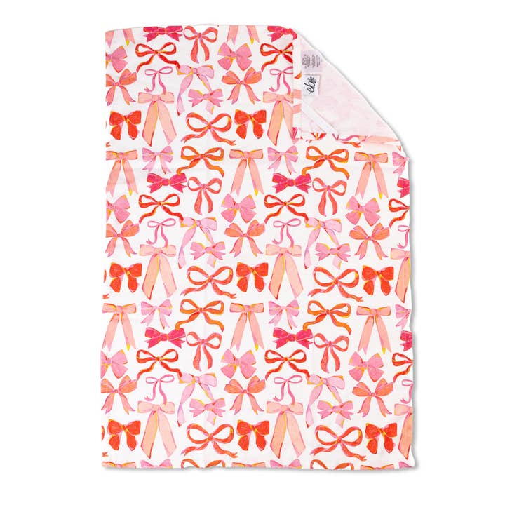 Elyse Breanne Design - Wholesale Tea Towel - Pack of 2 Pink Bows Tea Towels2