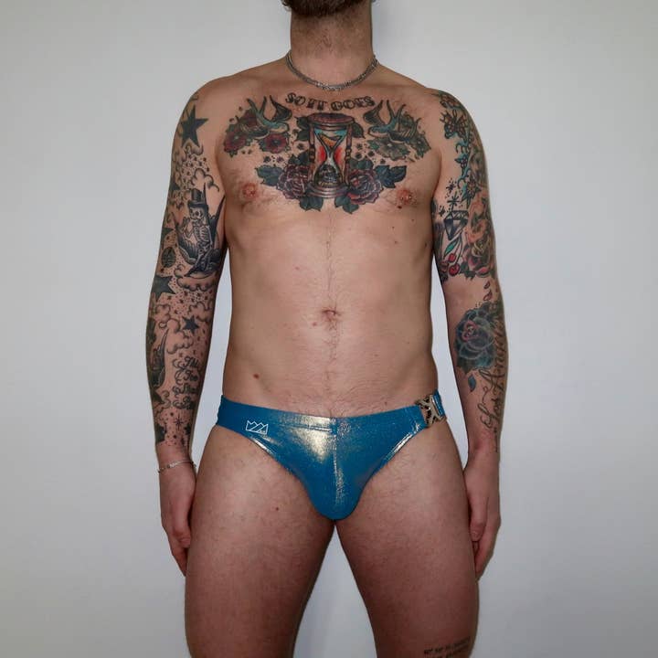 CTS WILDEST DREAMS GLITTER CLASP SWIM BRIEF por atacado de Chris Turk Swim