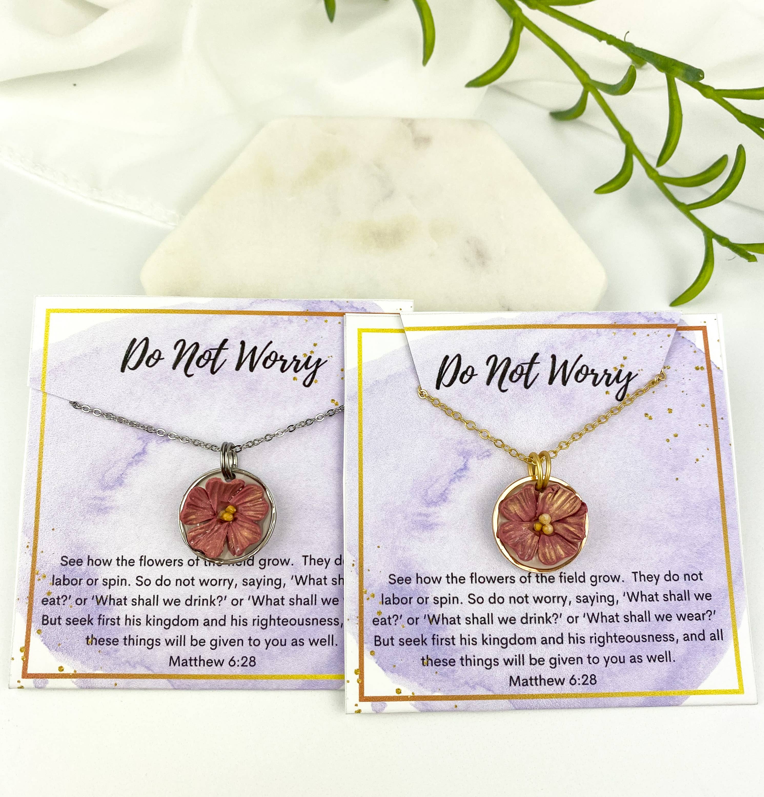 Light Shine - Wholesale Pendant/Charm Necklace - Faith Necklace | Clay Flower Scripture | Christian Uplift0