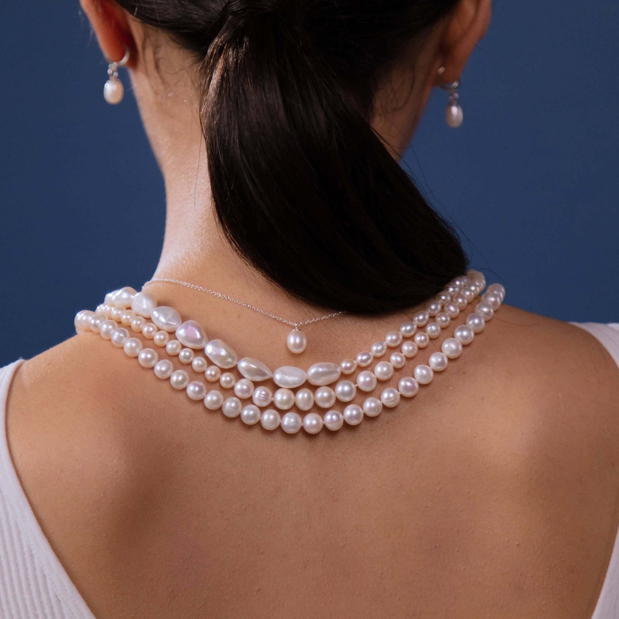 iBijoux - Venta al por mayor Collares con colgantes/abalorios - Collar de perlas de agua dulce auténticas (1N01a)6