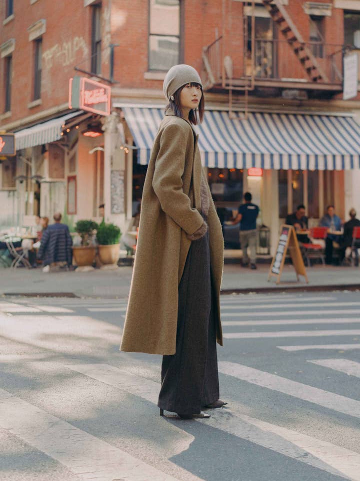 LT24061 Harper Coat- Structure Wool for wholesale by Joanne Lu Design