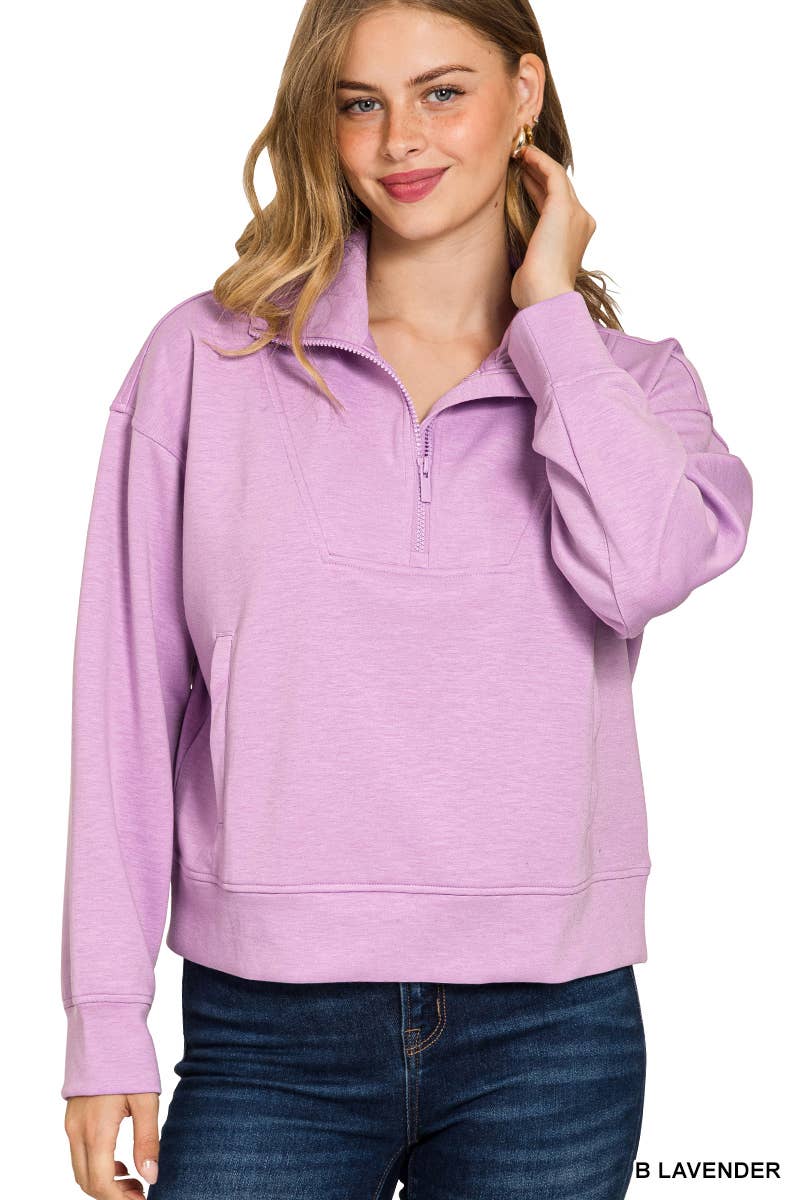Vanilla Monkey - Wholesale Sweatshirt - Women's - Scuba Half Zip Pullover17