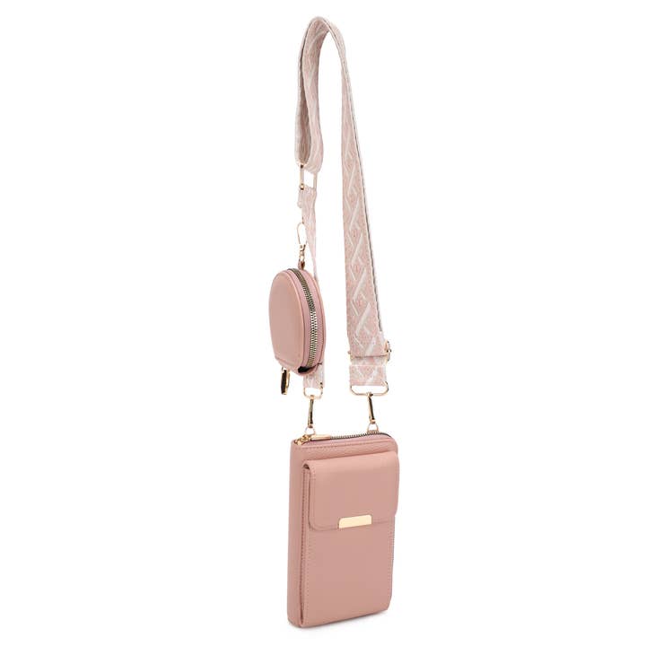 KAYLA+AVA - Wholesale Phone Wallet - Women's - PATTY CELLPHONE/WALLET WITH COIN PURSE IN PRINTED WEBSTRAP