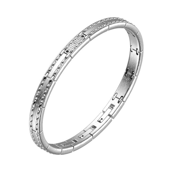 INPB01WW - Bracelet en acier 316L et diamants pour la vente par BIKKEMBERGS