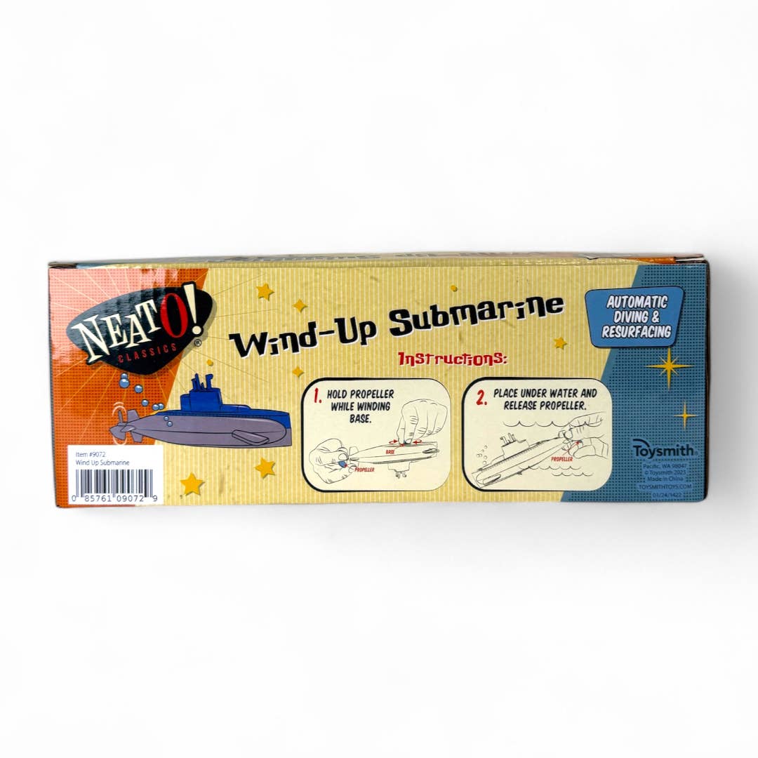 Toysmith - Wholesale Classic Toy - Kids - Neato! Classic Toys Wind Up Diving Submarine - Retro2