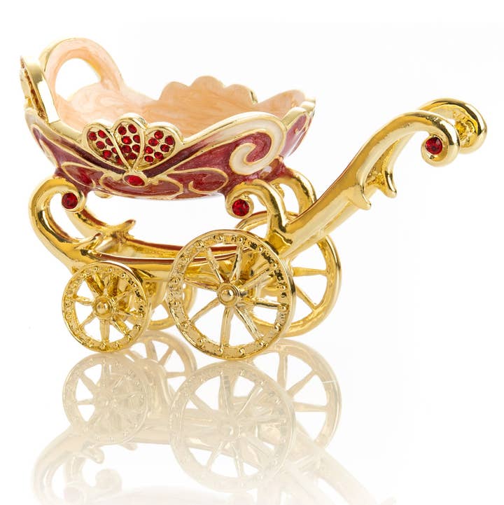 Keren Kopal - Wholesale Jewelry Box/Organizer - Red vintage Baby Carriage Trinket Box stroller0