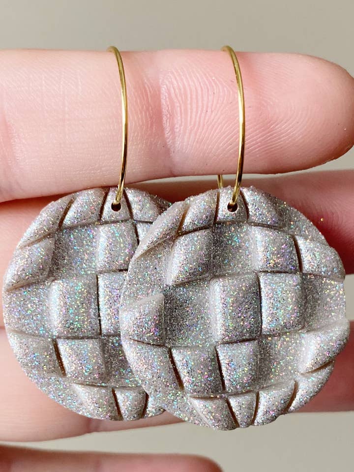 Aros con forma de bola de espejo/bola de discoteca para venta al por mayor de SageClayCo